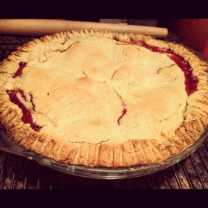 Apricot Pie with a few raspberries and bluberries added for good measure!