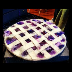 Felted Plum Pie, Pie Crafts at Art of the Pie July Pie Camp