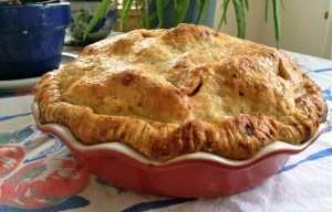 Finished Apple Pie with Cheddar Crust