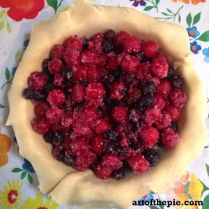 A pie made with a little of this and that fruit.